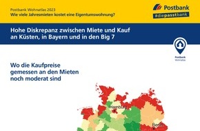 Postbank: POSTBANK WOHNATLAS 2023: Investitionschancen bei Eigentumswohnungen in deutschen Regionen