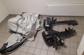 Bundespolizeiinspektion Kiel: BPOL-KI: Bundespolizei stellt gestohlenen Außenborder in Puttgarden sicher