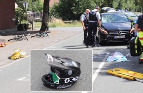 Polizei Paderborn: POL-PB: Junge und Seniorin bei Fahrradunfällen schwer verletzt