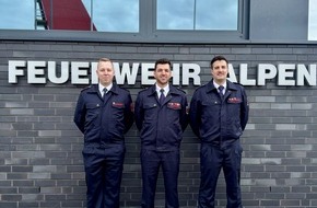 Freiwillige Feuerwehr Alpen: FW Alpen: Neuausrichtung der Einheitsf&uuml;hrung der Einheit Alpen