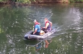 Freiwillige Feuerwehr Werne: FW-WRN: TH_1 - LZ3 - Junge nach durchschwimmen der Lippe mit Migräne. Nachforderung eines Bootes, Kind von anderer Uferseite retten