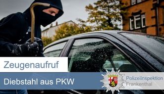 Polizeidirektion Ludwigshafen: POL-PDLU: Frankenthal - Einbruchsdiebstahl aus PKW mit Keyless-System