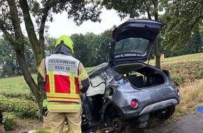 Feuerwehr Paderborn: FW Paderborn: Verkehrsunfall mit zwei beteiligten Fahrzeugen