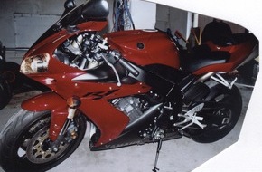 Polizeidirektion Göttingen: POL-GOE: (602/2006) Rote Yamaha immer noch verschwunden - Polizei fahndet mit Foto