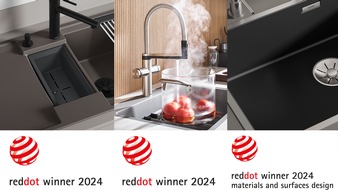BLANCO GmbH + Co. KG: Drei Red Dot Product Design Awards 2024 für BLANCO: Prämiertes Design für den Küchenwasserplatz