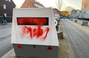 Polizeiinspektion Göttingen: POL-GÖ: (58/2025) Mobile Blitzer-Anhänger "ALICE" in Göttingen mit Sprühlack beschädigt