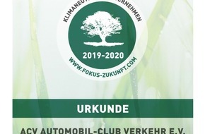 ACV Automobil-Club Verkehr: ACV arbeitet als erster Automobilclub klimaneutral (FOTO)