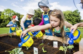EDEKA ZENTRALE Stiftung & Co. KG: "Wachsen Radieschen im Supermarkt?" / Das Projekt "Gemüsebeete für Kids." der EDEKA Stiftung macht Kindergartenkinder zu Nachwuchsgärtnern (FOTO)