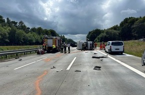 Kreisfeuerwehr Rotenburg (Wümme): FW-ROW: Folgenschwerer Auffahrunfall auf der A1