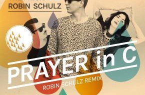 Warner Music Group Germany: Star-DJ Robin Schulz startet nach Mega-Erfolg des "Waves"-Remixes mit nächstem Hit "Prayer in C (Robin Schulz Remix)" durch