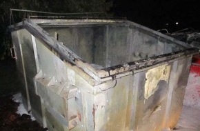 Polizeiinspektion Göttingen: POL-GÖ: (374/2017) Metallcontainer brannten auf Firmengrundstück in Rosdorf