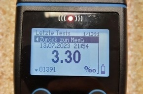 Bundespolizeiinspektion Flensburg: BPOL-FL: NMS - Hilfeleistung bei alkoholisierter Frau (3,3 Promille)