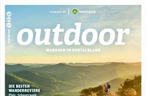 Motor Presse Stuttgart: OUTDOOR-Sonderheft präsentiert weniger bekannte Wandergebiete in Deutschland mit Touren direkt für die App