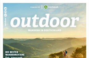 Motor Presse Stuttgart: OUTDOOR-Sonderheft präsentiert weniger bekannte Wandergebiete in Deutschland mit Touren direkt für die App