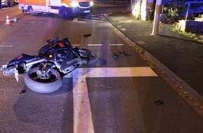 Polizei Hagen: POL-HA: Autofahrer &uuml;bersieht Motorrad beim Anfahren vom Fahrbahnrand