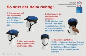 ZNS - Hannelore Kohl Stiftung: Ein Helm kann Leben retten / Auch in Corona-Zeiten sollten Radfahrer nicht leichtsinnig sein