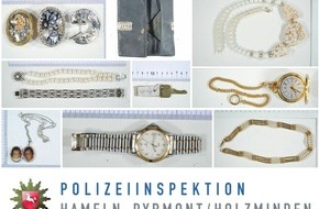Polizeiinspektion Hameln-Pyrmont/Holzminden: POL-HM: Polizei sucht Eigentümer diverser Schmuckgegenstände