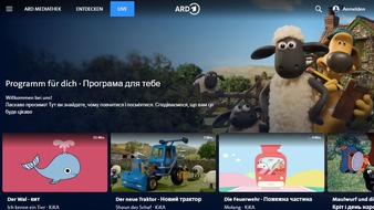 ARD Mediathek: ARD Mediathek mit Angebot für ukrainische Kinder