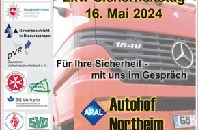 Polizeiinspektion Göttingen: POL-GÖ: (185/2024) Morgen ist "LKW-Sicherheitstag" auf dem Autohof Northeim - Kommen, sehen, informieren, mit Experten ins Gespräch kommen!