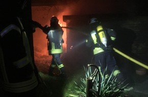Freiwillige Feuerwehr Lage: FW Lage: Feuer 2 - Brennt Schuppen - 05.01.2018 - 06:30 Uhr