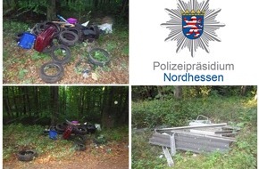 Polizeipräsidium Nordhessen - Kassel: POL-KS: Kassel:
Unbekannte laden 40 Autoreifen und Abfall im Habichtswald ab: Polizei bittet um Hinweise