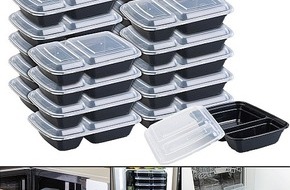 PEARL GmbH: Mahlzeiten portionieren und frisch halten: Rosenstein & Söhne Lebensmittel-Boxen mit Deckeln in verschiedenen Sets und Größen