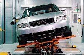 Audi AG: Gerüttelt, geschüttelt und geschleudert: Innovationen der neuen Audi A4-Montage