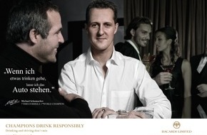 Bacardi GmbH: Bacardi Limited präsentiert CSR-Kampagne "Champions Drink Responsibly" / Michael Schumacher ist Botschafter