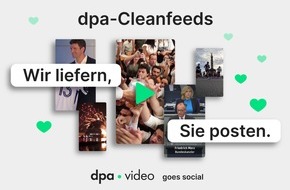 dpa Deutsche Presse-Agentur GmbH: Start von dpa-Cleanfeeds - frischer Videocontent für Social Media