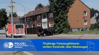 Polizeipräsidium Oberhausen: POL-OB: 79-jährige Fahrzeugführerin verliert Kontrolle über Kleinwagen
