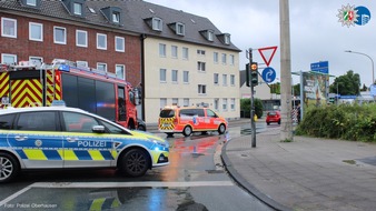 Polizeipräsidium Oberhausen: POL-OB: Motorrad-Sturz auf nasser Fahrbahn - Fahrer schwer verletzt