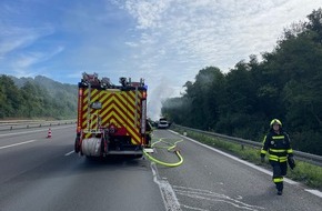 Feuerwehr Schwelm: FW-EN: PKW-Brand auf der Autobahn