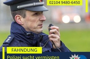 Polizei Mettmann: POL-ME: 13-J&auml;hriger wird vermisst - Polizei bittet um Hinweise - 2602015