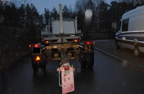 Polizeidirektion Kaiserslautern: POL-PDKL: A6/Kaiserslautern, Verkehrsunsicherer Lkw - Ladung nicht gesichert