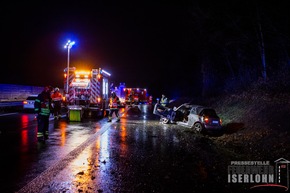 FW-MK: Verkehrsunfall auf der Autobahn, PKW-Brand in Dröschede und sehr hohes Einsatzaufkommen im Rettungsdienst