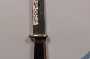 Bundespolizeiinspektion Hamburg: BPOL-HH: Mann führt Messer offen in S-Bahn mit sich und verängstigt Bahnreisende - Sicherstellung des Messers durch Bundespolizei