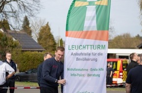 Feuerwehr Detmold: FW-DT: Gemeinsame Pressemitteilung der Stadt Detmold und der Feuerwehr Detmold: "Leuchtturm" für Katastrophenschutz-Übung erstmals aktiviert