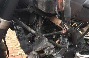 Polizeiinspektion Nienburg / Schaumburg: POL-NI: Leichtkraftrad fängt Feuer