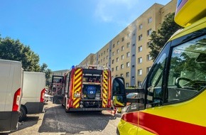 Feuerwehr Dresden: FW Dresden: Elektrounfall mit Brandfolge