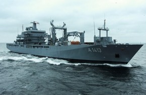 Presse- und Informationszentrum Marine: Einsatzgruppenversorger "Bonn" kehrt nach sechs Monaten als NATO-Flaggschiff zurück
