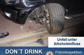 Polizeidirektion Ludwigshafen: POL-PDLU: Verkehrsunfall unter Alkoholeinfluss