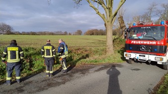 Feuerwehr Schermbeck: FW-Schermbeck: Unklare Flüssigkeit in Graben