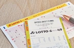 WestLotto: NRW-Millionäre bei Eurojackpot und LOTTO 6aus49 / Gewinne gehen in den Kreis Soest und den Rhein-Sieg-Kreis