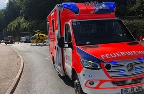 Feuerwehr Plettenberg: FW-PL: Motorradunfall im Hestenbergtunnel