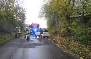Polizeipräsidium Mainz: POL-PPMZ: Sperrung der Landstraße nach Verkehrsunfall