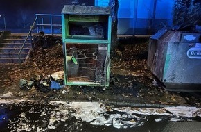 Polizeidirektion Wittlich: POL-PDWIL: Brand eines Altkleidercontainers in Briedel