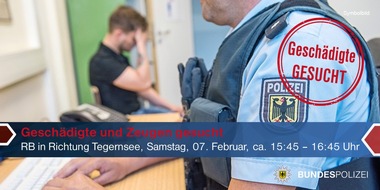 Bundespolizeidirektion M&uuml;nchen: Bundespolizeidirektion M&uuml;nchen: Sexuelle Bel&auml;stigung in Regionalbahn - Tatverd&auml;chtiger dank Videoauswertung identifiziert / Bundespolizei sucht Gesch&auml;digte