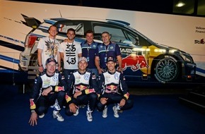 VfL Wolfsburg-Fußball GmbH: VfL Wolfsburg-Presseservice: VfL Wolfsburg pusht Volkswagen Rallye-Team zum Dreifachtriumph auf Heimatstrecke / Klaus Allofs, Dieter Hecking, Christian Träsch und Maximilian Arnold besuchten Fahrer in Trier