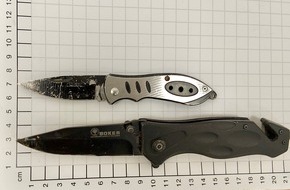 Bundespolizeidirektion Sankt Augustin: BPOL NRW: Bundespolizei stellt Messer bei jungen Männern sicher