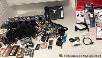 Polizeiinspektion Neubrandenburg: POL-NB: 22-Jährige begeht Ladendiebstahl im Wert von ca. 1.200 Euro